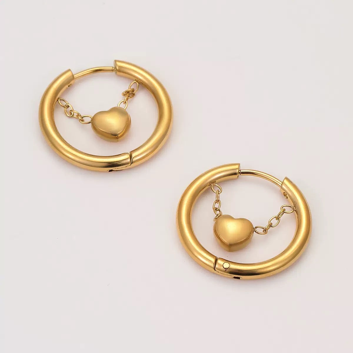 Heart-Hoop Earrings