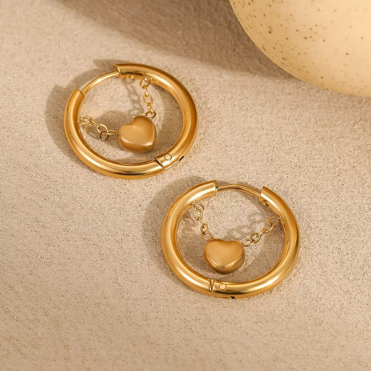 Heart-Hoop Earrings