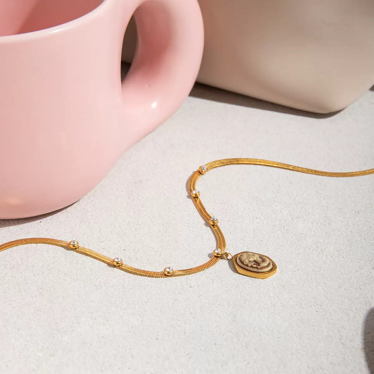 Gilded Shadow Reflecting Necklace