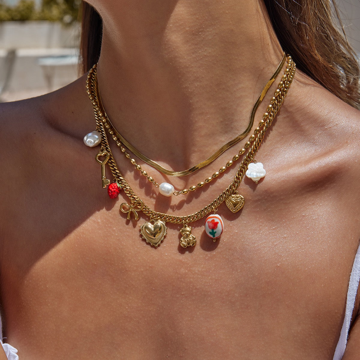 Sweet Heart Key Necklace