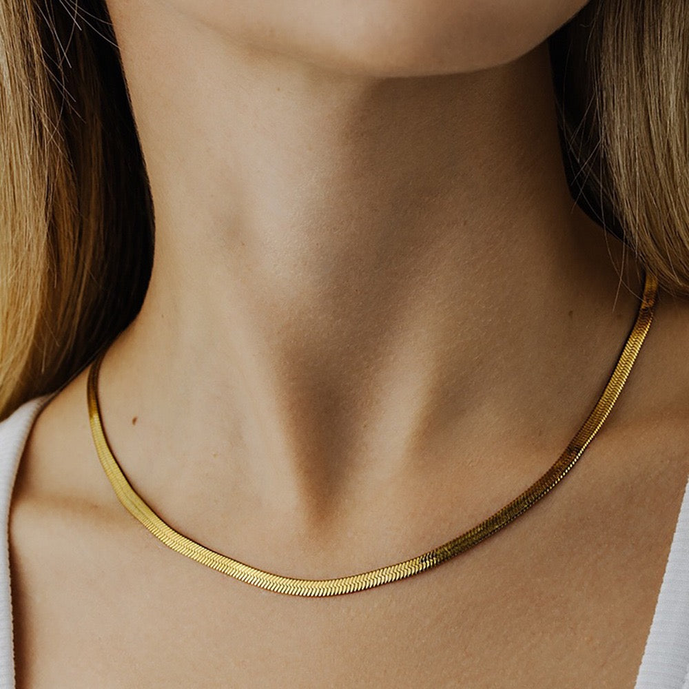 Gold Snake Bone Choker