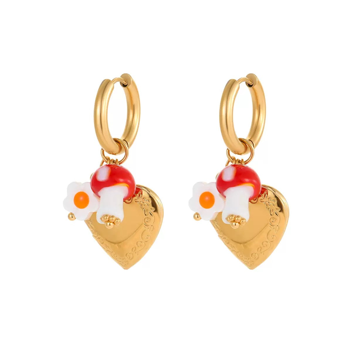 Fairycore Heart Earrings