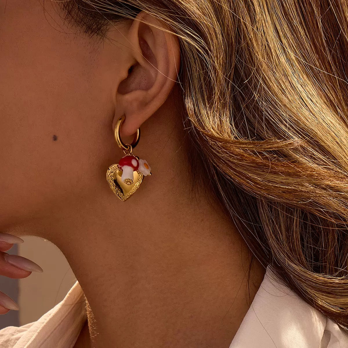 Fairycore Heart Earrings