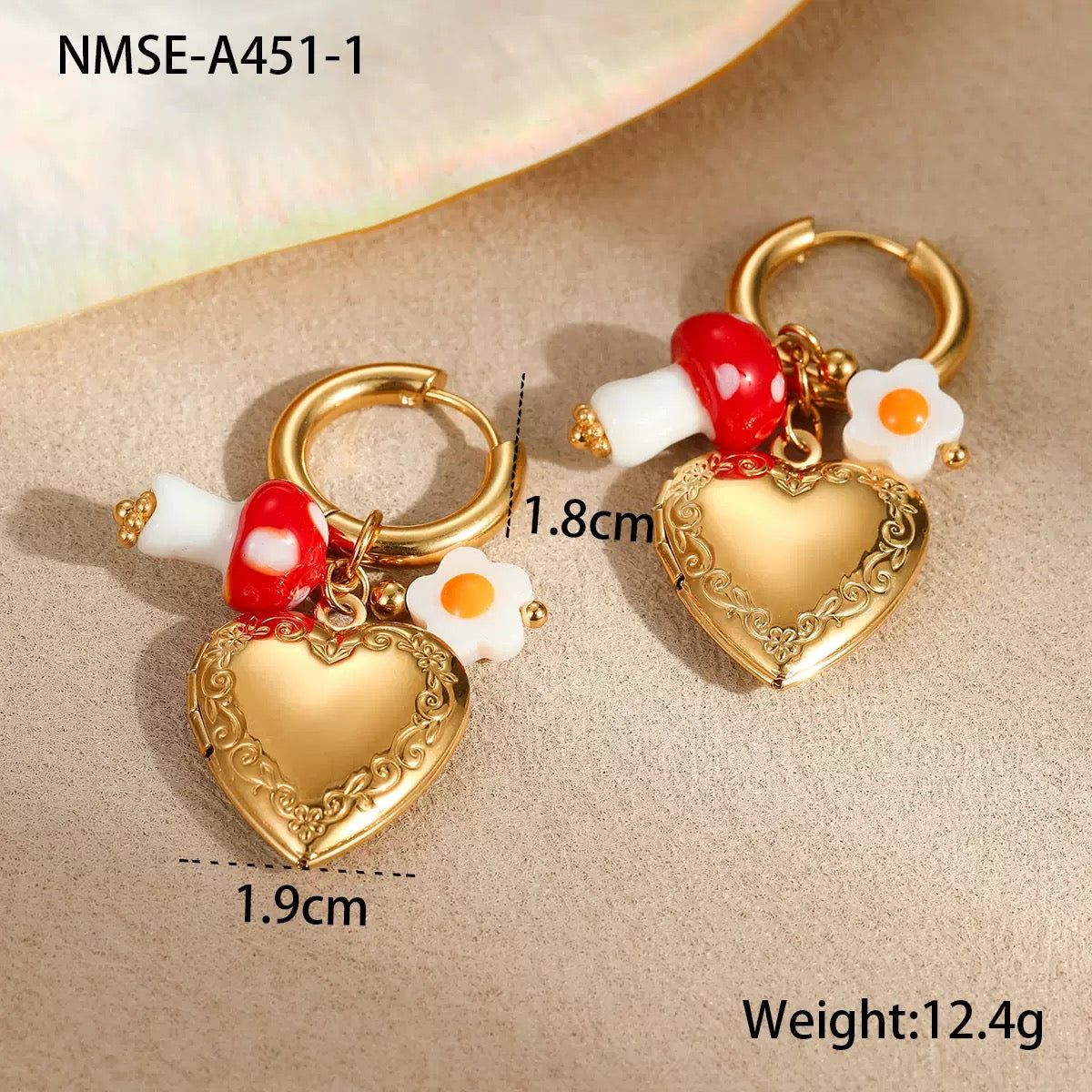 Fairycore Heart Earrings