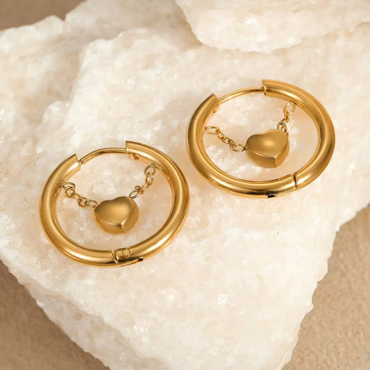 Heart-Hoop Earrings