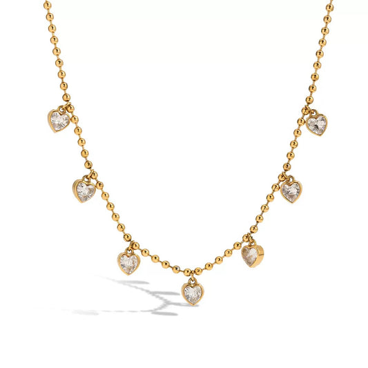 Heart Yang Gold Pearl Necklace