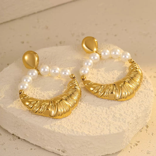 Croissant Pearl Earrings